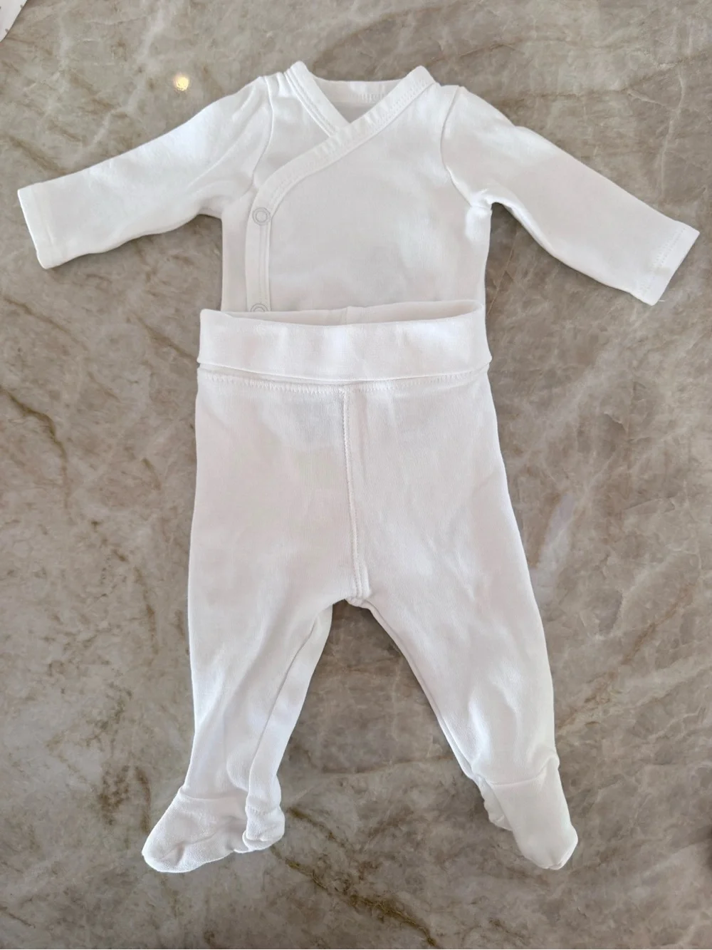 3-Pack Long-Sleeves Bodysuits and Leggings - Dusty Pink/White/Dotted